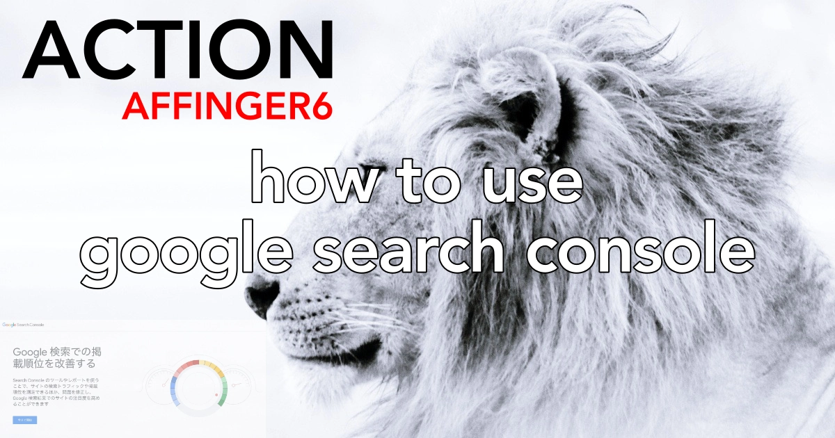 AFFINGER6【Googleサーチコンソールの導入・設定・使い方を初心者目線で！】