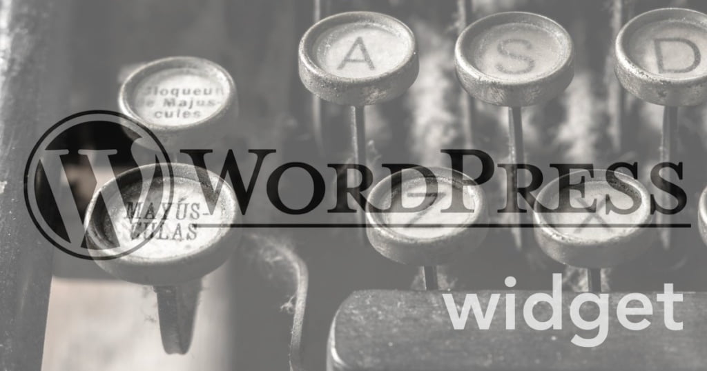 WordPress widget（ウィジェット）STDタイプの概要